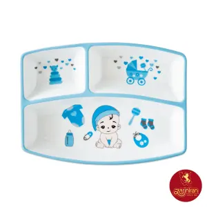 چینی زرین سینی مای سلف کودک طرح نیوبرن آبی