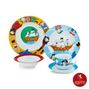 چینی زرین سرویس 5 پارچه کودک پایرت (دزدان دریایی)