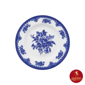 بشقاب پیش دستی چینی زرین ایتالیا اف طرح فلورانس سرمه ای 6 عددی سایز 19