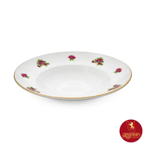 ظرف پاستا (بشقاب گود 30) چینی زرین طرح بیدگل مینیاتور