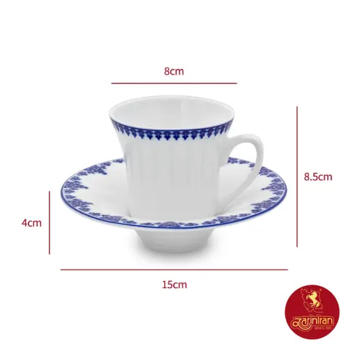 سرویس چای خوری چینی زرین شهرزاد طرح سمرقند 12 پارچه