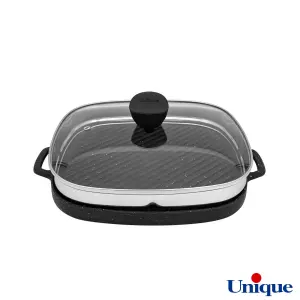 تابه گریل چدنی یونیک مربع 28 سانتیمتری UN-6031