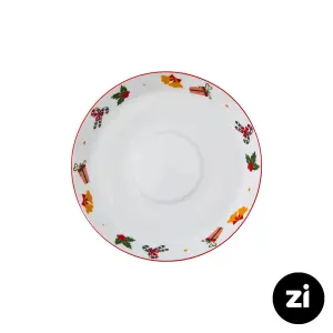 نعلبکی زیر استکانی چینی زرین (Zi) فرم اس طرح سانتا سایز 15