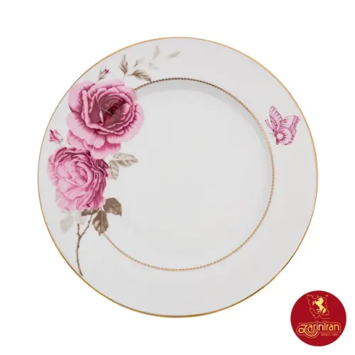 سرویس چینی زرین ایتالیا اف طرح رزفلاور 18 پارچه