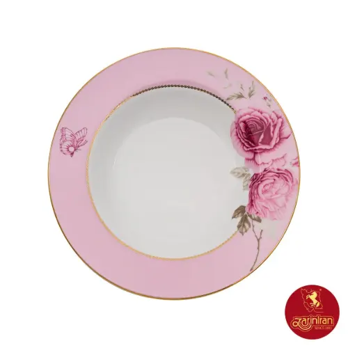 سرویس چینی زرین ایتالیا اف طرح رزفلاور 18 پارچه