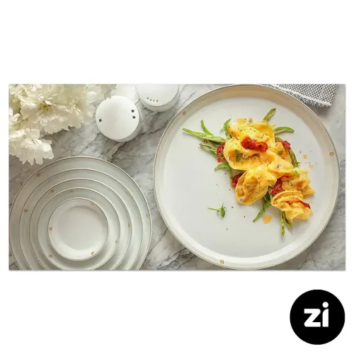 بشقاب گود چینی زرین فرم اس طرح اپرا سایز 19