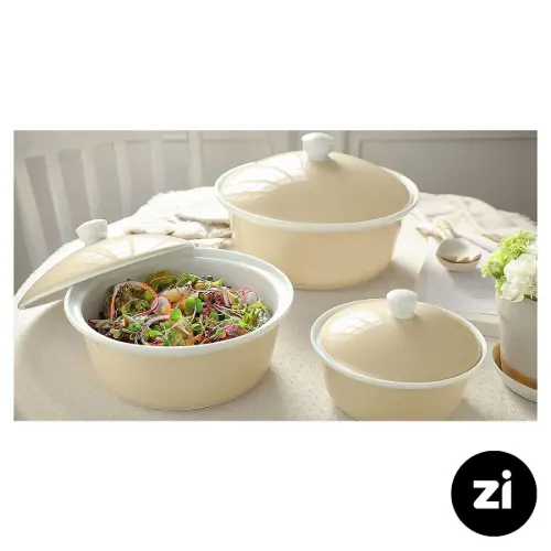 قابلمه چینی زرین مارک زی Zi سفید سایز 21