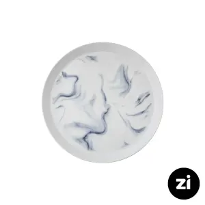 بشقاب تخت چینی زرین Zi فرم اس طرح بلو استون سایز 18