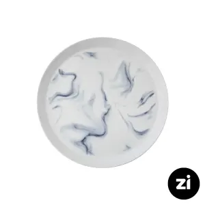 بشقاب تخت چینی زرین Zi فرم اس طرح بلو استون سایز 21