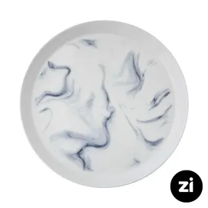 بشقاب تخت چینی زرین Zi فرم اس طرح بلو استون سایز 30