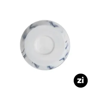 نعلبکی زیر استکانی چینی زرین (Zi) فرم اس طرح بلو استون سایز 15