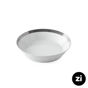 بشقاب گود چینی زرین فرم اس طرح وگاس قرمز سایز 19