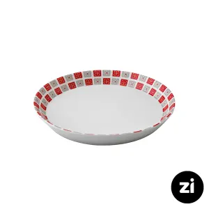 بشقاب گود چینی زرین فرم اس طرح روشان سایز 19