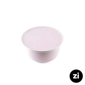 کاسه در دار چینی زرین مارک زی سایز کوچک طرح پاستل صورتی