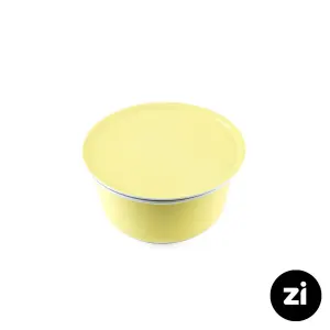 کاسه در دار چینی زرین مارک زی سایز کوچک طرح پاستل لیمویی