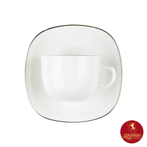 سرویس چای خوری چینی زرین کواترو طرح سمن 12 پارچه