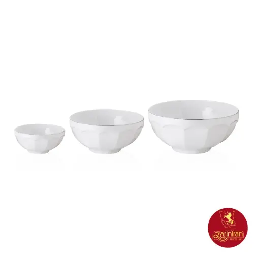 سرویس پیاله چینی زرین نئوکلاسیک طرح سمن 13 پارچه