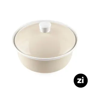 قابلمه چینی زرین مارک زی Zi پاستل کرم سایز 26