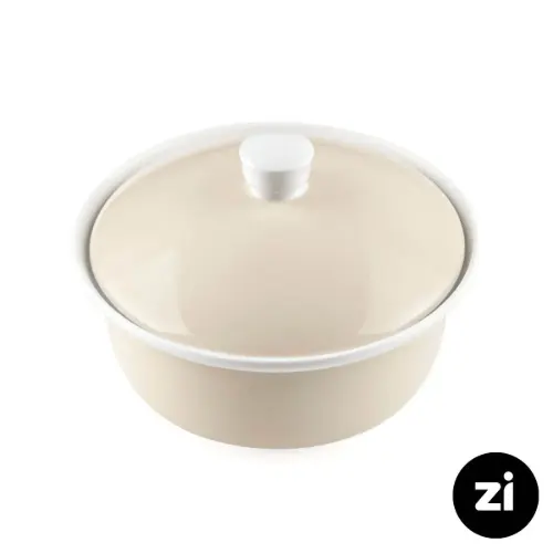 قابلمه چینی زرین مارک زی Zi پاستل کرم سایز 26