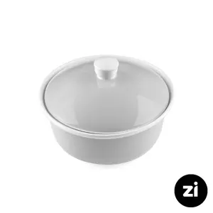 قابلمه چینی زرین مارک زی Zi طرح پاستل طوسی سایز 21