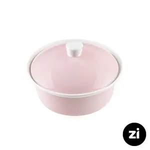 قابلمه چینی زرین مارک زی Zi طرح پاستل صورتی سایز 21