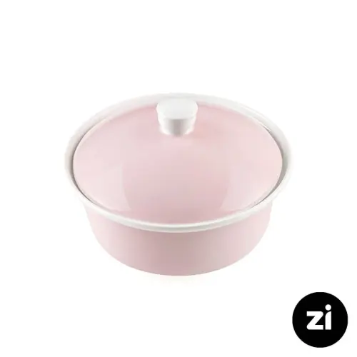 قابلمه چینی زرین مارک زی Zi طرح پاستل صورتی سایز 21