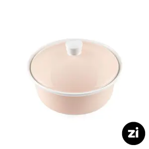 قابلمه چینی زرین مارک زی Zi طرح پاستل گلبهی سایز 21