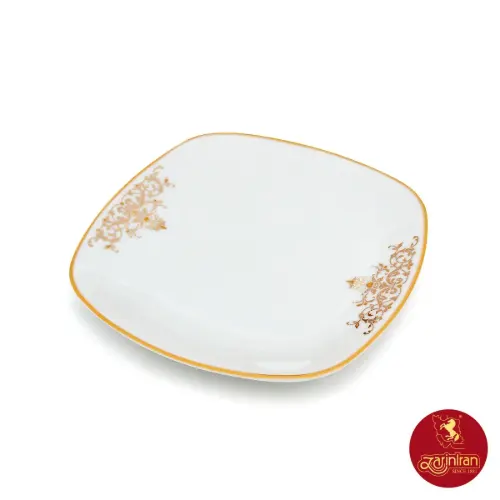 بشقاب پیش دستی چینی زرین کواترو طرح مونت کارلو 6 عددی سایز 19
