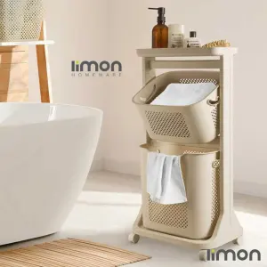 سبد رخت دو طبقه طرح بافت لیمون 2141