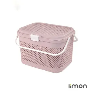 سبد پیک نیک لیمون درب دار طرح بافت 2139