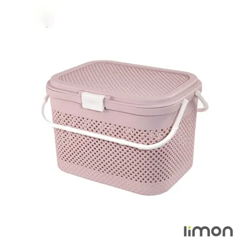 سبد پیک نیک لیمون درب دار طرح بافت 2139