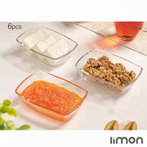 پیاله شیشه ای پذیرایی لیمون 6 عددی 2224