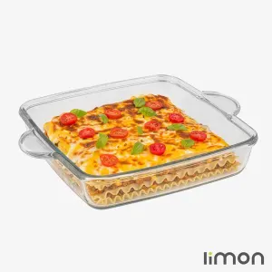 تابه سرو شیشه ای لیمون چهارگوش 3 لیتر 2238