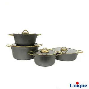 خرید سرویس قابلمه یونیک  فلورانس طوسی 8 پارچه UN-8402