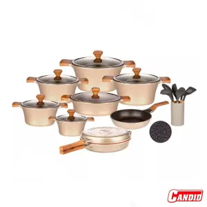 سرویس قابلمه 23 پارچه کاندید مدل سزار رنگ بژ