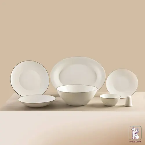 قیمت سرویس 28 پارچه پارس اپال مدل لب طلا