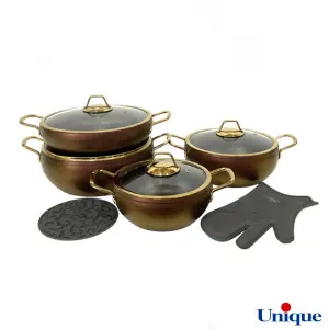 سرویس قابلمه 8 پارچه یونیک مدل هفت رنگ خمره ای UN-8355