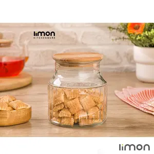 بانکه درب چوبی 800 میلی لیتر لیمون 2263