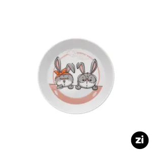 بشقاب تخت چینی زرین Zi فرم اس هپی ربیت سایز 12