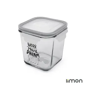 قیمت ظرف شیشه ای لیمون مربع دربدار 860 میلی لیتری چاپی 2110