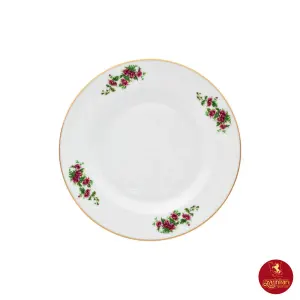 بشقاب پیش دستی چینی زرین ایتالیا اف طرح گل سرخ سایز 19