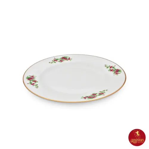 بشقاب پیش دستی چینی زرین ایتالیا اف طرح گل سرخ سایز 19