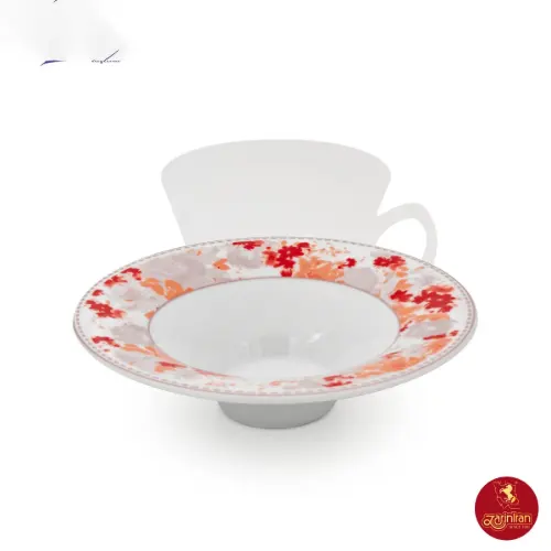 سرویس چای خوری چینی زرین شهرزاد طرح ملانی 12 پارچه