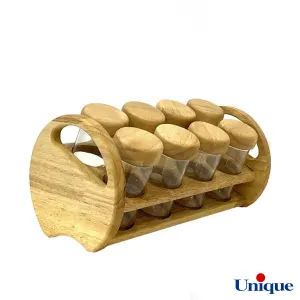 ست ادویه یونیک 8 عددی چوبی UN-6139