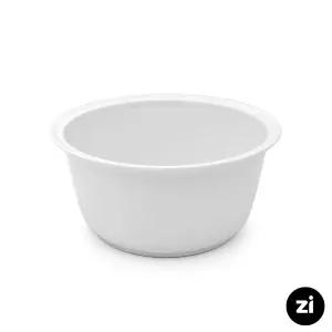 پیاله لبه دار چینی زرین مدل آشپزخانه سایز 21 سفید