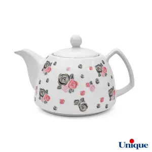 قوری چینی یونیک UN-7542 مدل رز