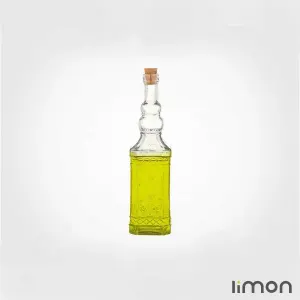 بطری 4 گوش درب چوب پنبه ای کوتاه لیمون 1892