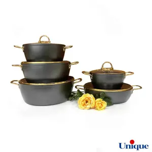 بهترین قیمت سرویس قابلمه UN-8335 یونیک طوسی 10 پارچه