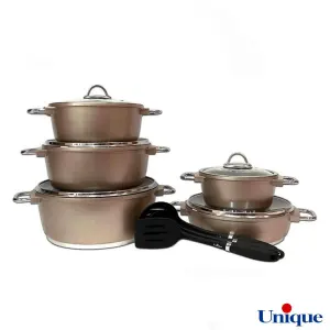 سرویس قابلمه یونیک مونیخ طلایی 13 پارچه UN-7642