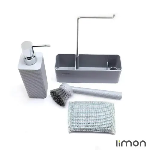 ست جا مایع 4 گوش شیاردار لیمون (الوان) 2125